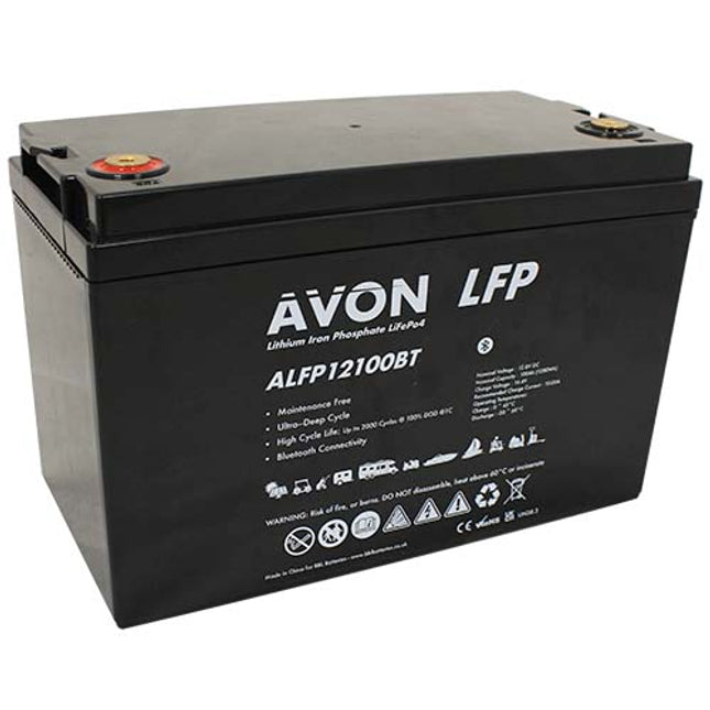 AVON LITHIUM LIFEPO4 BATTERY 12V 100AH BLUETOOTH-Powerland