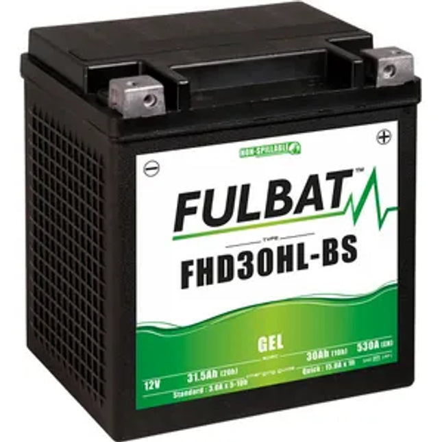 FHD30HL-BS GEL FitHD Fulbat Motorcycle Battery YHD30HL-BS