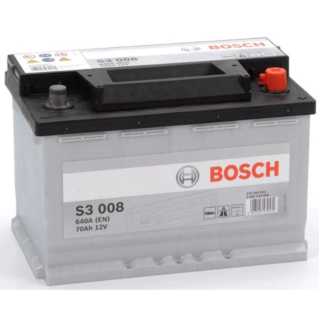 S3 008 BOSCH CAR BATTERY 12V 70AH (CCA 640 amps) Type 096 S3008-Powerland