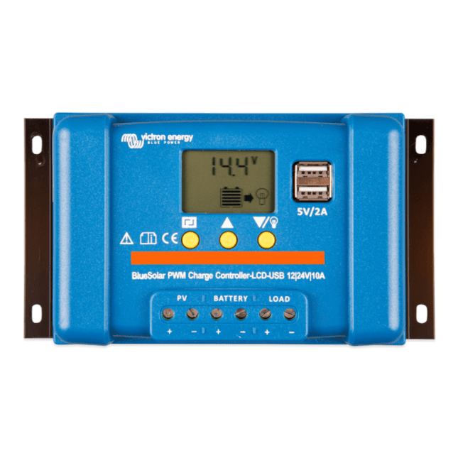 Victron Energy BlueSolar PWM LCD&USB 12/24V 10A – SCC010010050-Powerland