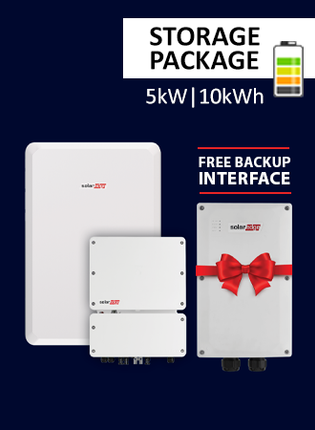 SolarEdge 5kW Home Hub Inverter, FREE Backup Interface with 9.7kWh Energy Bank