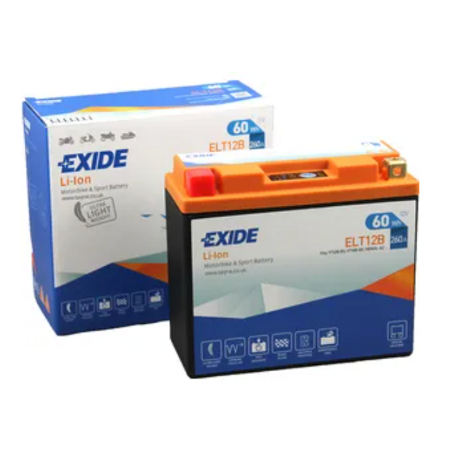 YT12B-BS Exide Li-Ion Lithium Motorbike Battery 12V ELT12B