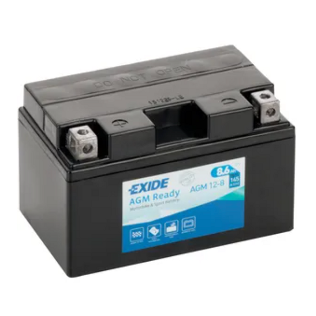AGM12-8 Exide AGM Ready Motorcycle Battery 12V (4914)