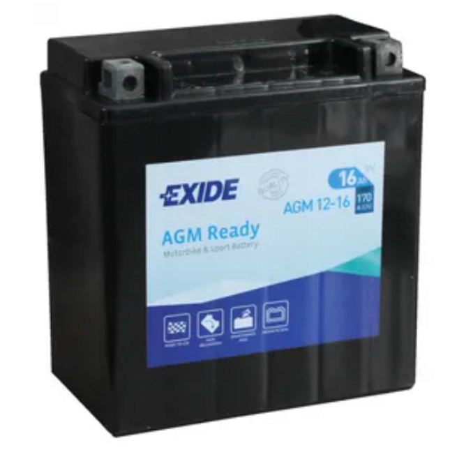 AGM12-16 Exide AGM Ready Motorcycle Battery 12V (4920)