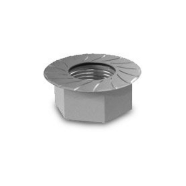 K2 Hexagon flange nut with serration - M10