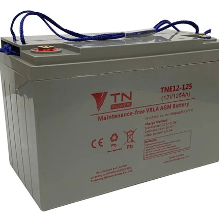 TN Power AGM 12V 125Ah Deep Cycle Battery - TNE12-125