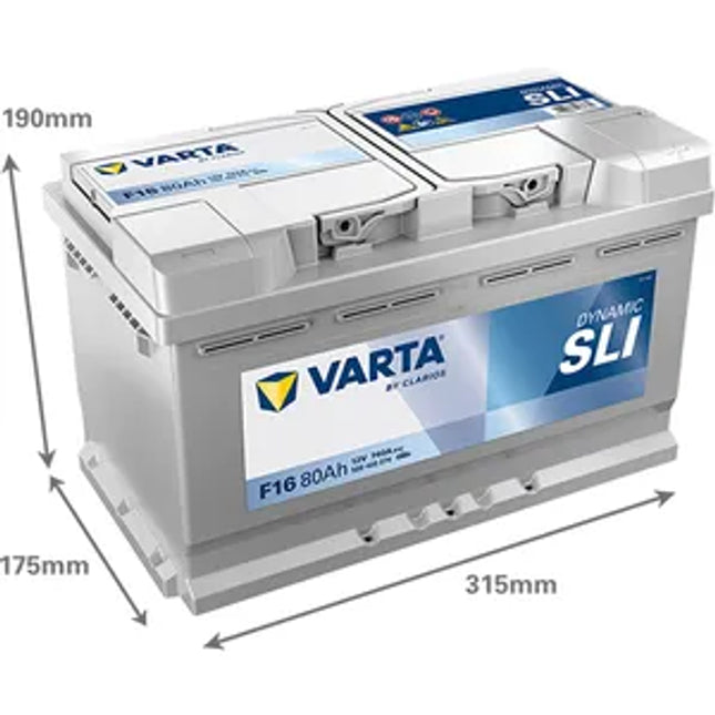 F16 VARTA BLUE DYNAMIC CAR BATTERY 12V 80AH (580400074) (115)