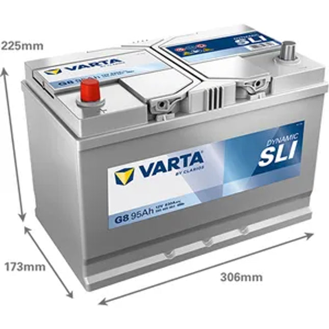 G8 VARTA BLUE DYNAMIC CAR BATTERY 12V 95AH (595405083) (250 334)