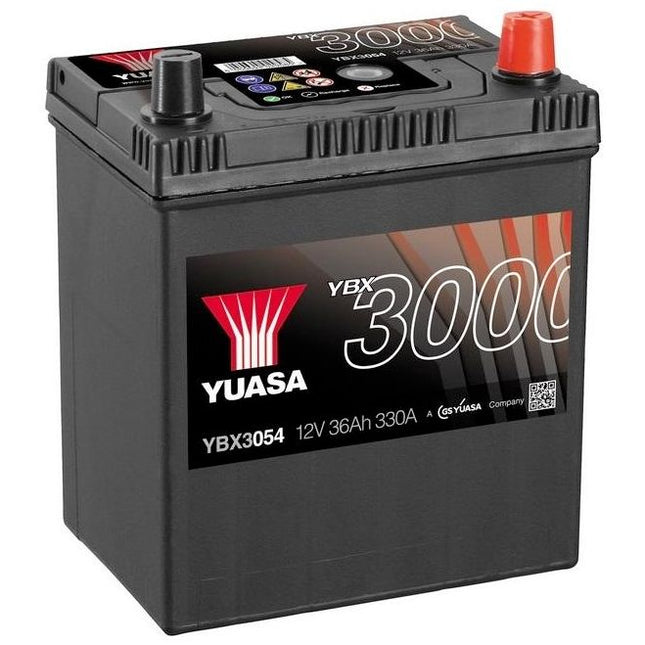 YBX3054 YUASA SMF CAR BATTERY 12V 36AH 330A 054-Powerland