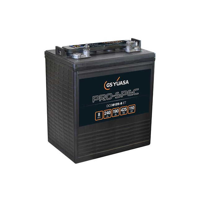 DCB8125-8(ET) YUASA PRO SPEC DEEP CYCLE BATTERY 8V 240AH-Powerland