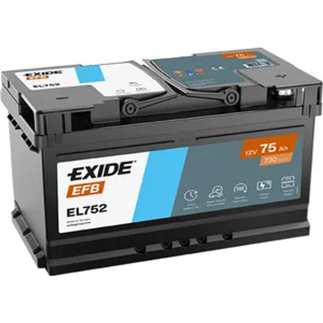 EXIDE 110 EFB CAR BATTERY 75AH EL752 - Powerland.co.uk