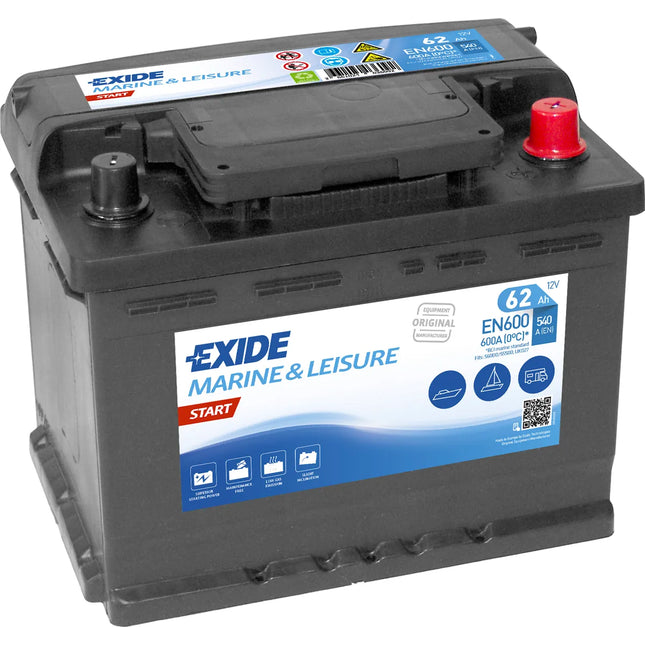EN600 EXIDE START MARINE LEISURE BATTERY-Powerland
