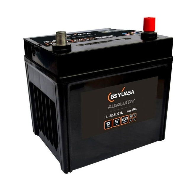 HJ-S55D23L YUASA AUXILIARY CAR BATTERY 12V 57AH 430CCA-Powerland