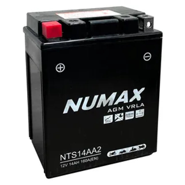 YB14-A2 Numax Motorcycle Battery 12V 14Ah AGM YB14A2 NTS14AA2 MB14A2