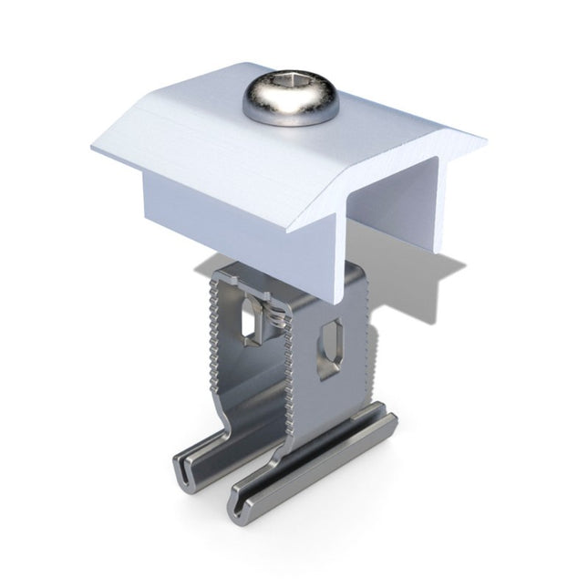 End Clamp+ 30 - 50mm Silver