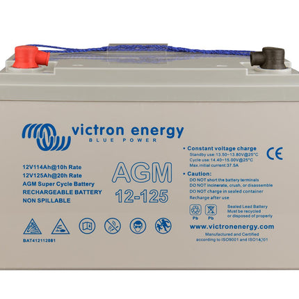 Victron Energy AGM Super Cycle Battery 12V 125Ah (M8) – BAT412112081-Powerland