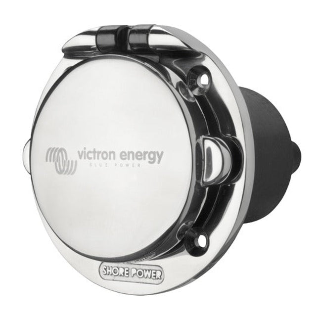 Victron Energy Power Inlet stainless with cover 16A (2p/3w) – SHP301602000-Powerland
