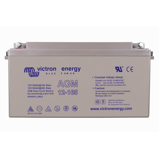 Victron Energy 12V/165Ah AGM Deep Cycle Battery (BAT412151085) (M8)-Powerland
