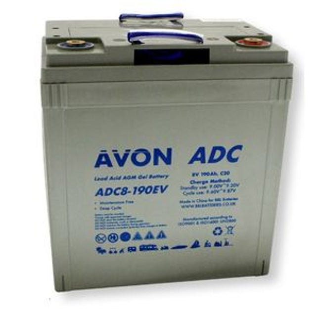 ADC8-190EV AVON DEEP CYCLE AGM GEL BATTERY 190AH-Powerland