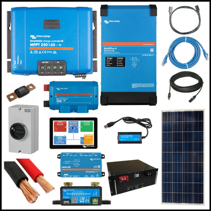 ESS Kit – Victron Energy 2.4kW Kit with 1.4kW Solar Array and 5.1kWh TN Power Li-PO4 Battery