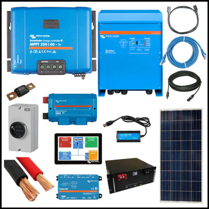 ESS Kit – Victron Energy 4kW Kit with 2.8kW Solar Array, 5000VA Quattro and 10.2kWh TN Power Li-PO4 Battery