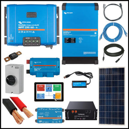 ESS Kit – Victron Energy 4kW Kit with 3.2kW Solar Array and 10.2kWh Topband Li-PO4 Battery