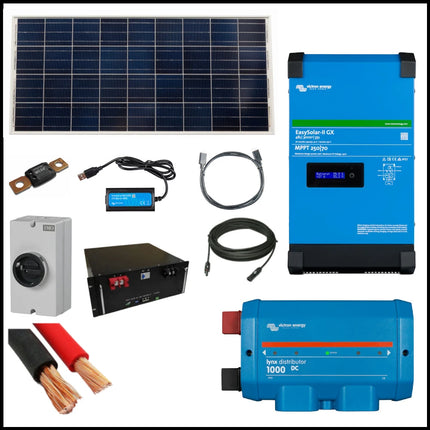 ESS Kit – Victron Energy 4kW Kit with 2.8kW Solar Array, 5000VA EasySolar-II and 10.2kWh TN Power Li-PO4 Battery