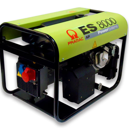 Pramac ES8000 6.4kw 230V AVR Long Run Petrol Generator Recoil Start - Powerland Renewable Energy