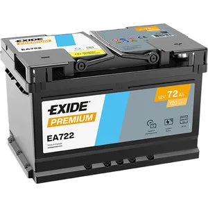 EA722 EXIDE PREMIUM CAR BATTERY 72AH CCA (EN) 720A (096) - Powerland.co.uk