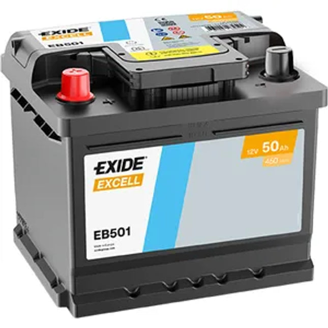 077SE EXIDE EXCELL CAR BATTERY EB501