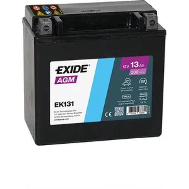 EXIDE EK131 AGM AUXILIARY CAR BATTERY - Powerland.co.uk