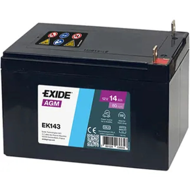 Exide EK143 AGM Auxiliary Car Battery