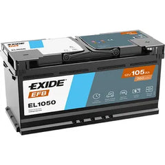 EXIDE 020 EFB CAR BATTERY 105AH EL1050 - Powerland.co.uk