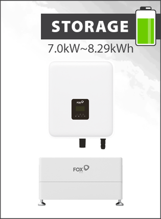Fox ESS KH1 7.0kW Hybrid Inverter with ECS4300 Battery stack of 2 (8.29kWh)
