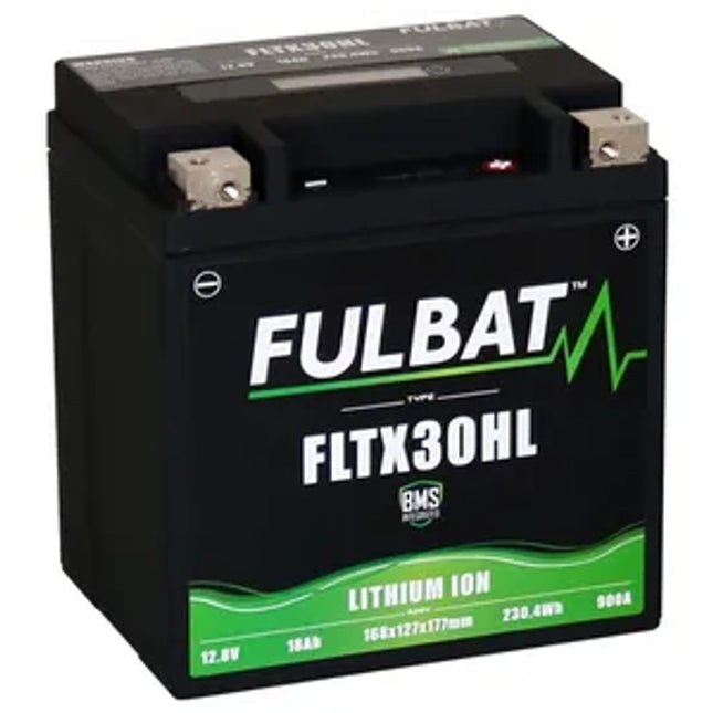 FLTX30HL Fulbat Lithium BMS Function Motorcycle Battery 12.8V 18Ah