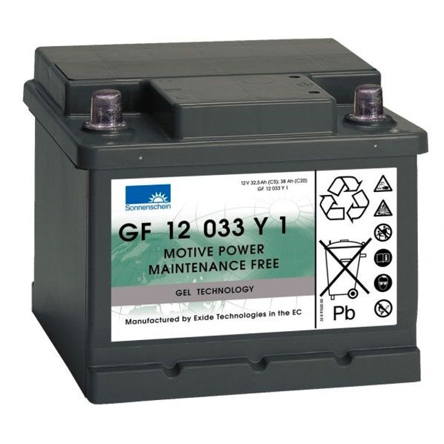 GF12033Y1 SONNENSCHEIN GEL BATTERY (GF1233Y1 / GF 12 33 Y1) 12V 38AH-Powerland