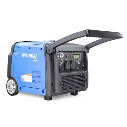 HY3200SEi - 3200w inverter generator, built in wheelkit, remote elec start, pure sine wave, includes accessories and 600ml of oil - Powerland Renewable Energy