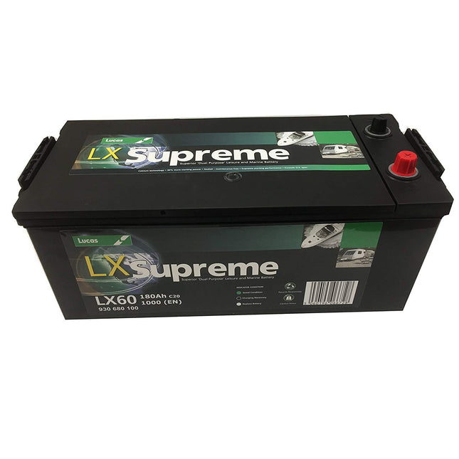 Lucas Dual Purpose Leisure / Marine LX60 12V 180Ah (CCA1000A)-Powerland