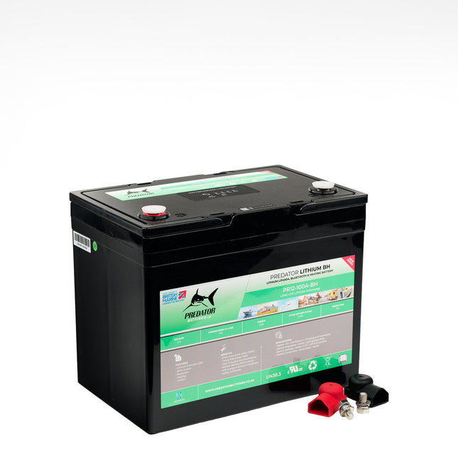 Predator PR12-100A-BH 12v 100ah Bluetooth And Heating - Powerland.co.uk