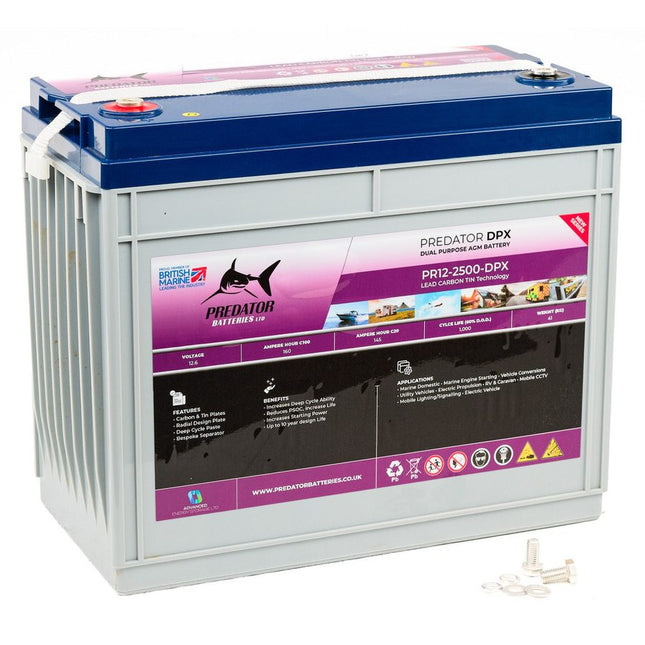 12V 160AH PREDATOR BATTERIES DPX DUAL PURPOSE BATTERY - Powerland.co.uk