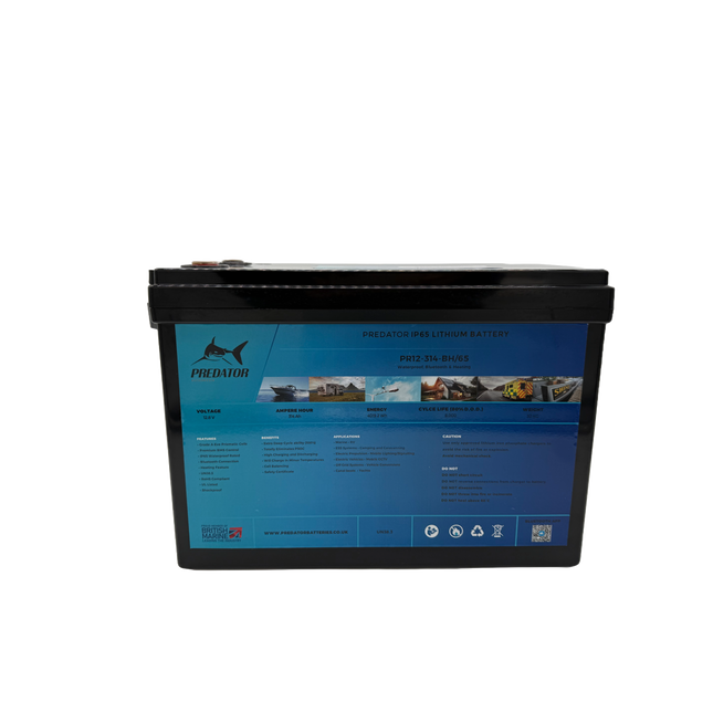 Predator IP65 Lithium Battery PR12-314-BH/65 12v 314ah - With Bluetooth and Heating