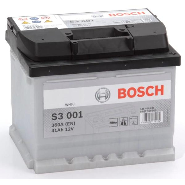 S3 001 BOSCH CAR BATTERY 12V 41AH (CCA 360 amps) Type 063 S3001-Powerland