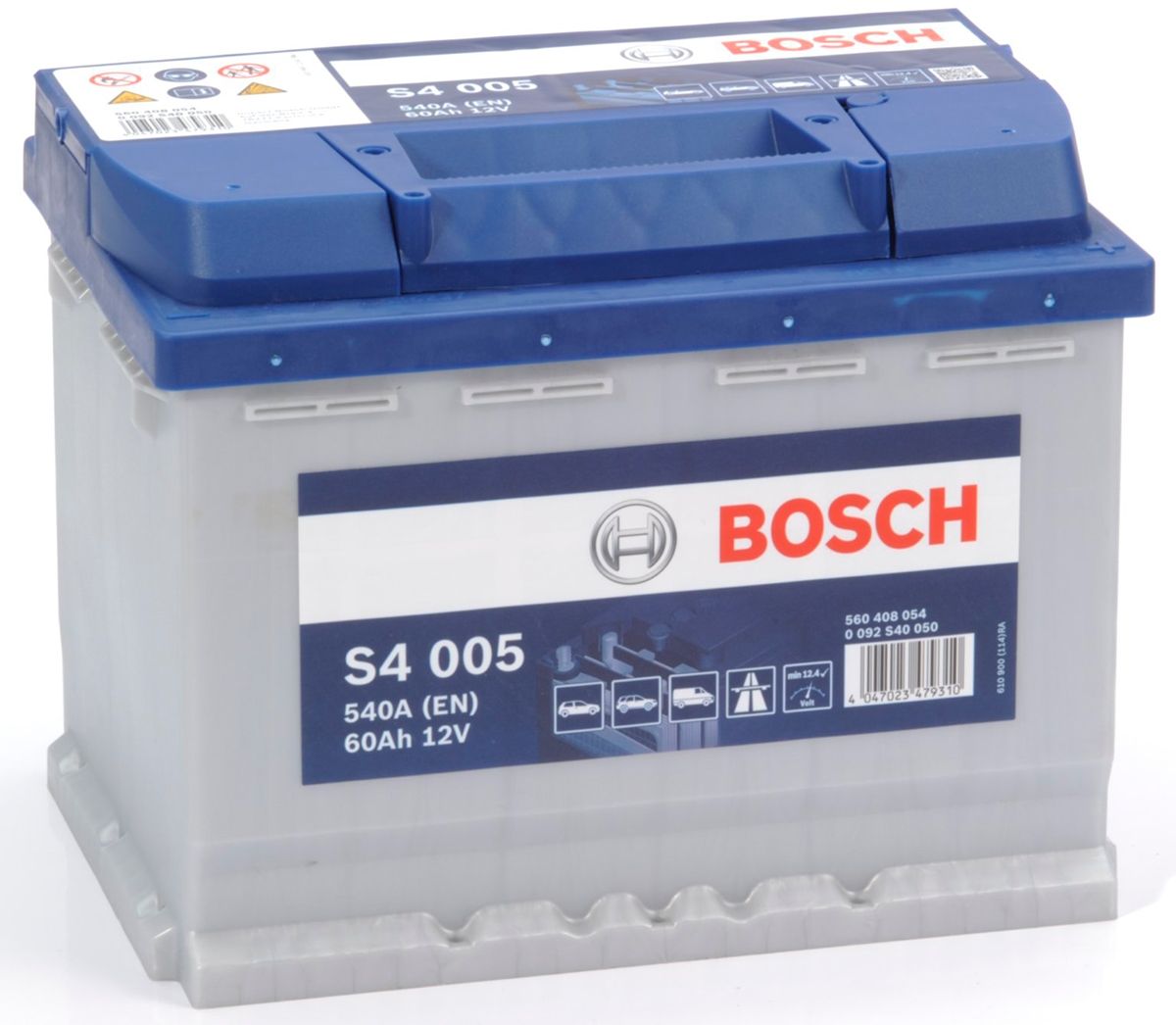 S4 005 BOSCH CAR BATTERY 12V 60AH (CCA 540 amps) Type 027 S4005-Powerland