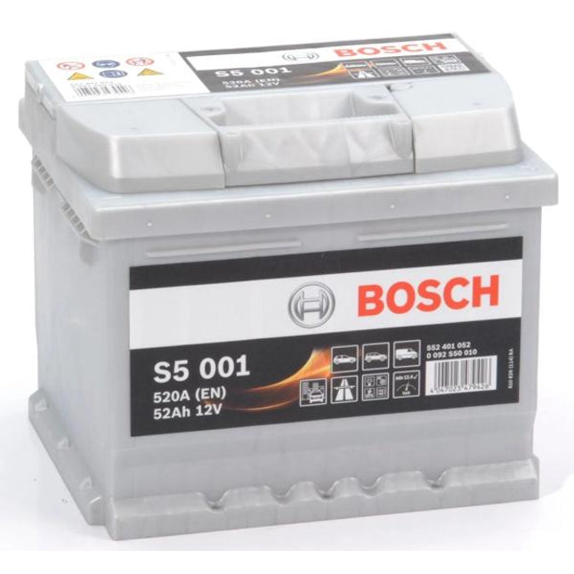 S5 001 BOSCH CAR BATTERY 12V 52AH (CCA 520amps) Type 063 S5001-Powerland