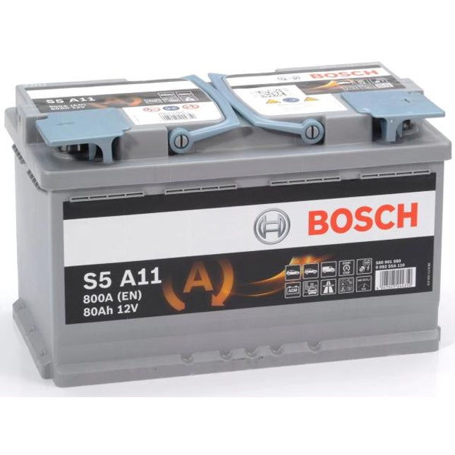 S5 A11 BOSCH AGM CAR BATTERY 12V 80AH (CCA 800amps) Type 115 AGM S5A11-Powerland
