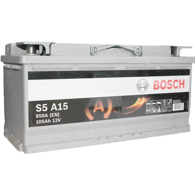 S5 A15 BOSCH AGM CAR BATTERY 12V 105AH (CCA 950amps) Type 020AGM S5A15-Powerland