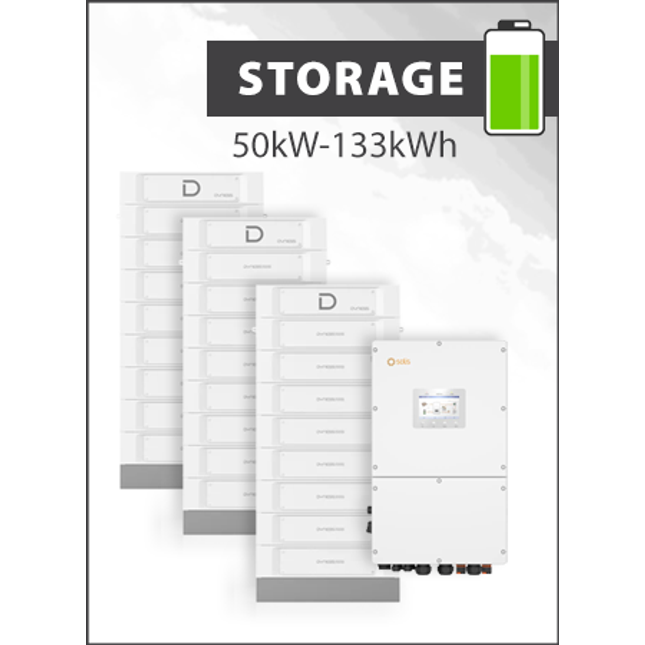 Solis S6 EH3P50K-H-EU and Dyness Stack 100 133 kWh Storage Package
