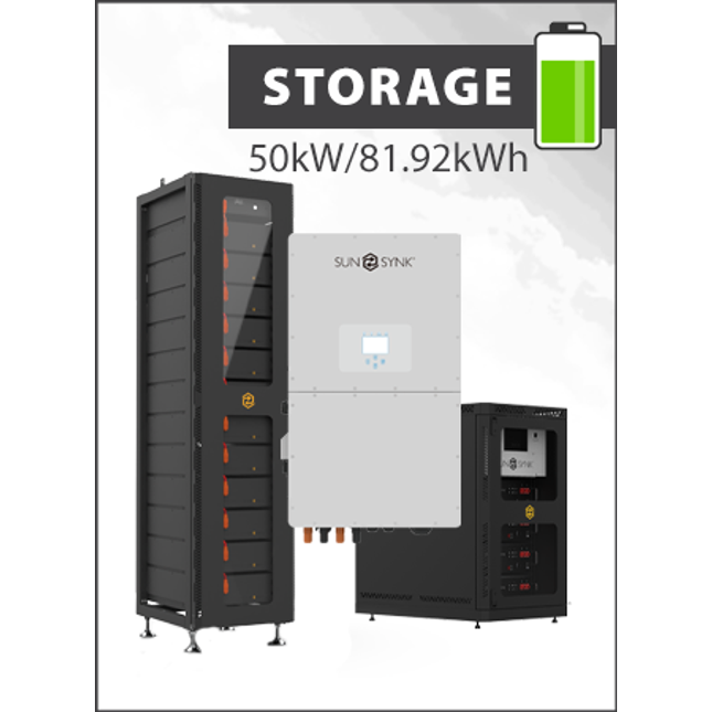 Sunsynk 50kW 3PH Hybrid Inverter with 81.92kWh Battery