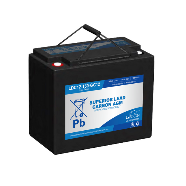 Leoch Superior Lead Carbon Agm 150Ah 12V Ldc12-150-Gc12 Battery