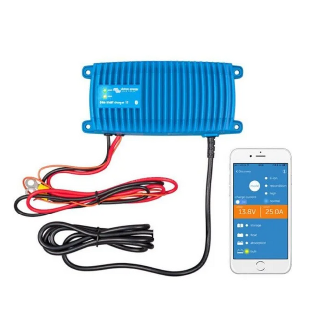 Victron Energy Blue Smart Ip67 Charger 12/25 (1) 12V 25A Uk - Bpc122547026 Battery